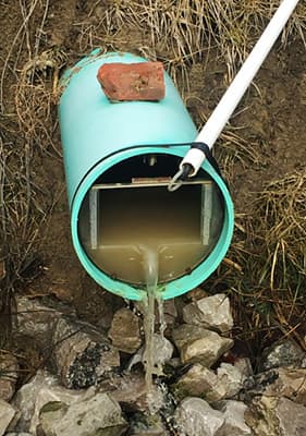 Tile drainage infrastructure installed in an agricultural field